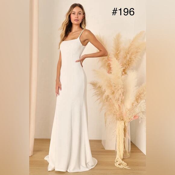 Lulus Blessed Romance White Sleeveless Button Back Mermaid Maxi Dress NWOT SMALL - Picture 2 of 8